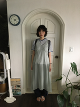 YWDフラワー シフォン ドレス (3color)