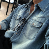  Seattle Hachi Western Brushed Overfit Denim Shirt