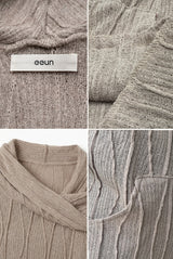 26SS★ [ EEUN MADE ] Twist Off-Shoulder Hood Knit