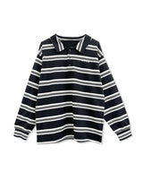 UNISEX ボーダーポロロンT