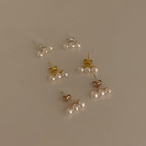 (silver925) スリーパールピアス *silver