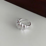 Silver 925 Bold Big Pumpkin Open Ring