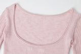 Scoop knit dress - pink