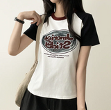 ロックレットカラーラグラン半袖Tシャツ