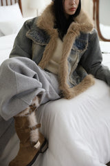 Fur lining soft long boots