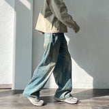 Faded Panel Wide Denim