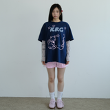 KIRIGIRL ボクシーTシャツ _NAVY