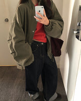 [ORIGINAL] Spicy Bijo Oversized Roll-Up Denim Pants