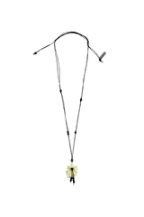 Mother of pearl lily ball rope necklace