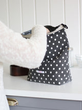 cozy lunch bag - black dot