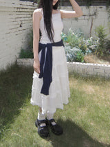 Reba Flare Tiered Midi Skirt