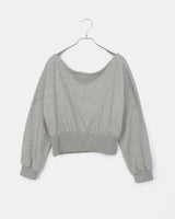 Holdit stripe halter sleeveless eyelet オフショルダー長袖スウェットシャツセット