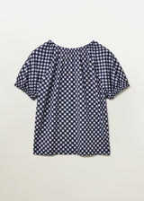 シアードチェックトップ(Navy)