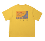 フィルムグラフィックセミオーバーサイズフィット半袖Tシャツ【イエロー】