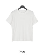 ニードルブラッシュドラウンドショートスリーブTシャツ