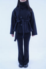 Yuni high neck wool short coat