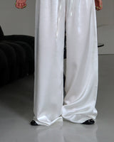Silk Satin Long Wide Pants