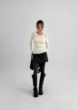 [MADE] Tanjiki Wool U-neck Ribbed Knit