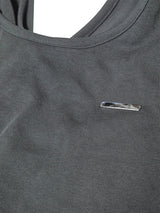  BACK WEAVE SLEEVELESS . CHARCOAL