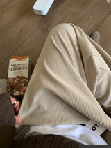 Yogis Wide-Fit Single-Tuck Corduroy Pants
