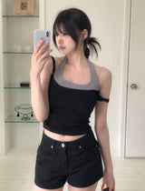 キネアイレットベルテッドショートパンツ