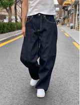 More wide denim pants