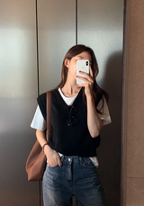 [Lè made/7,000 Sold] ルメイド ベーシック Vネック ベスト