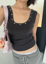 アイレットリブ ノースリーブ