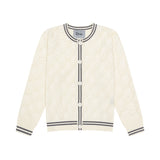 DVRK PRIVÉ POINTELLE KNITTED CARDIGAN & SKIRT SET - CREAM