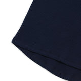 クルーネック s/s ワッフル Tシャツ/ディープネイビー