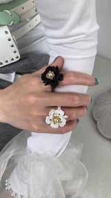 Rose beads ring(2color)