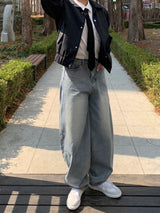 Open Collar Suede Jacket