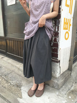 ボタン プリーツ スカート