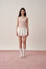 Beads Lip Sleeveless (Cream)