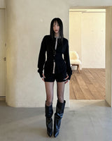 Jane Two-Tone Cashmere Cardigan