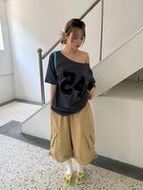 cotton banding bermuda pants