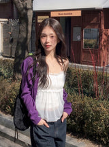 Chiffon Layered Frill Sleeveless Blouse (2color)