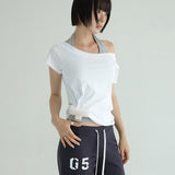 [Conir] Boat Neck Raglan Short-Sleeve T-Shirt - 3 Colors
