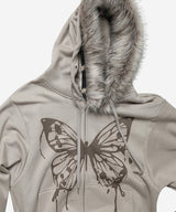 BUTTERFLY SPLATTER ZIP-UP #BEIGE(FLEECE LINED)
