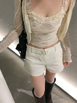 Sugar Dairy Frill Lace Sleeveless Top