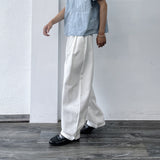 Double Pleat Full-Length Pants
