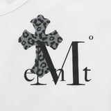 サハラヒョウ クロスバック ロゴ Uネック Tシャツ (2Color)