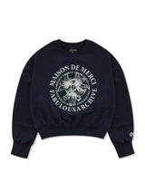 Women's Crop Le Lis balpo Embo Embroidery Sweatshirt Black(FCB4TS360W)