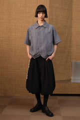 Crinkle Stripe Curved Shirt