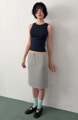 STRIPE STRING MIDI SKIRT