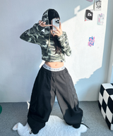 コットンカーゴバルーンパンツ🤎🤍🖤 - 3カラー