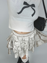ベーシックボウディテールセミクロップドストレッチラウンドUネック長袖Tシャツ