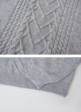 Present Ribbon Twist Loose Off Shoulder Knit (4color)