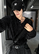 Belia golgi button Henley Neck Knitwear