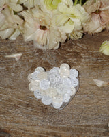 VINTAGE BUTTON HEART TOK